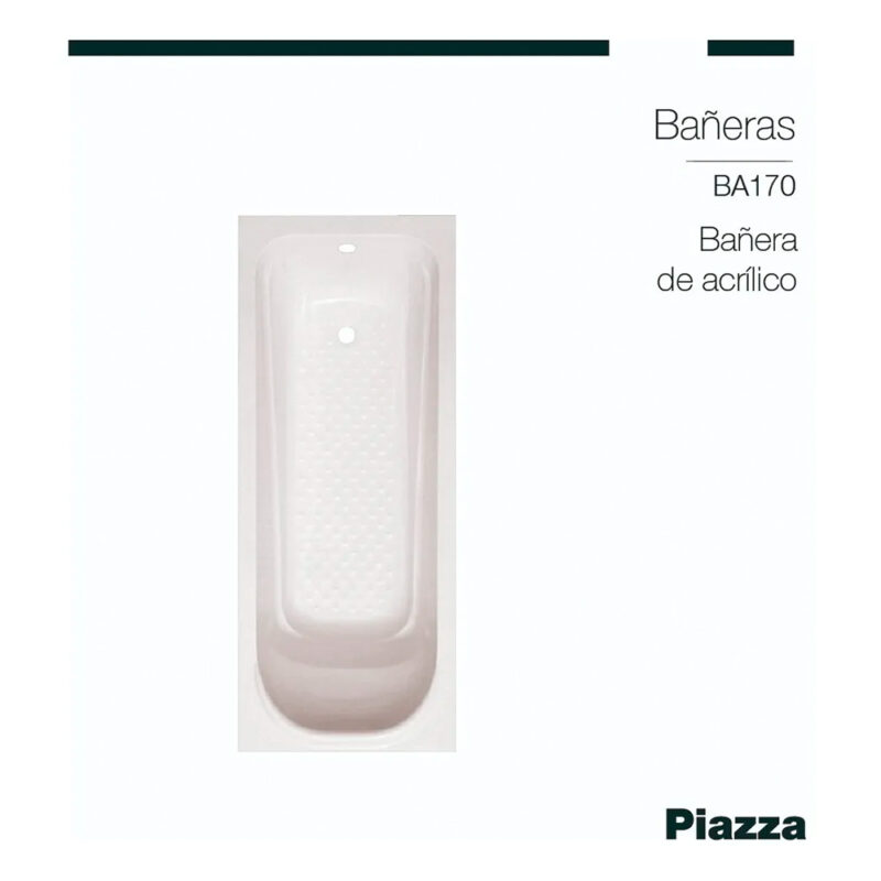 PIAZZA BAÑERA ACRILICO 1.70X70X39 BA170