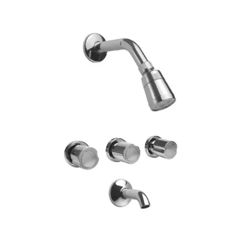 Griferia Ducha Hydros Viva Cromo Embutir Con Transferencia