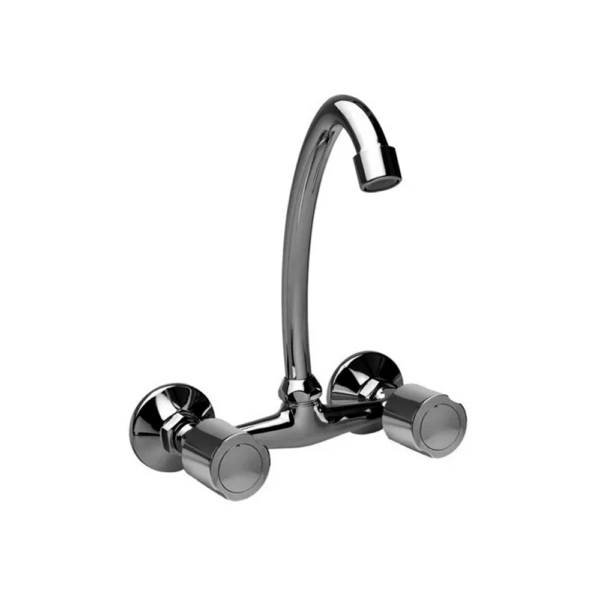 Grifería Cocina Pared Hydros Viva 2 Llaves Compresión Cromo