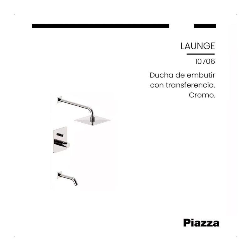 Combo Grifería Monocomando Piazza Lounge Lav Pico Alto