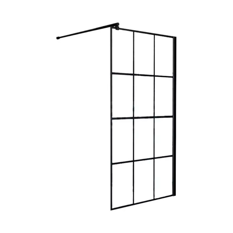 Mampara 1 Hoja Gorena Bergen Perfil C/brazo A Pared 80x200cm