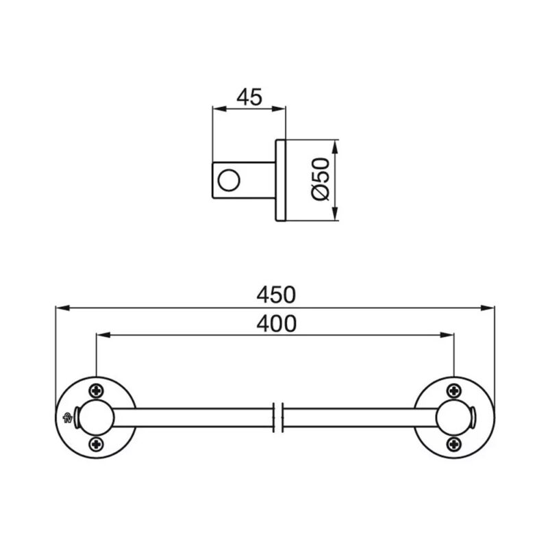 Fv Arizona Toallero Barral Recto Baño 0164/b1 Cromo