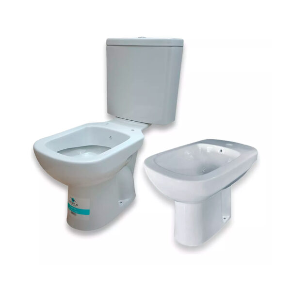 Juego De Baño Pringles Derpla Cuarzo Bidet Inodoro Deposito