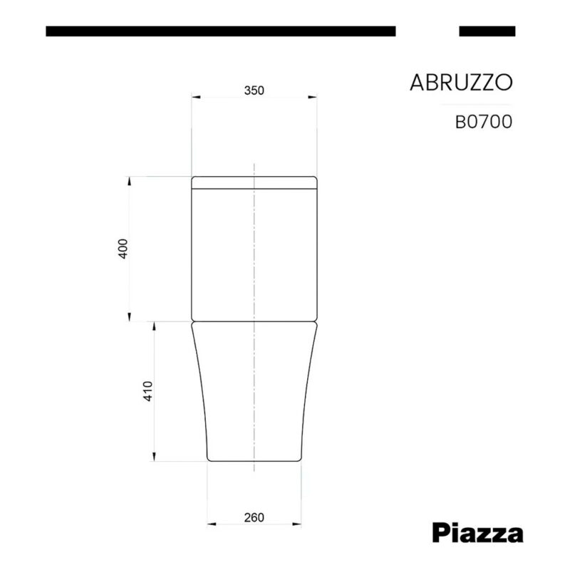 Inodoro Largo Apoyo Con Deposito Dual Y Tapa Piazza Abruzzo