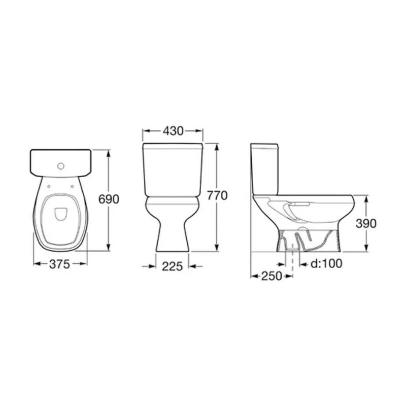 Inodoro Largo Roca Linea Monaco