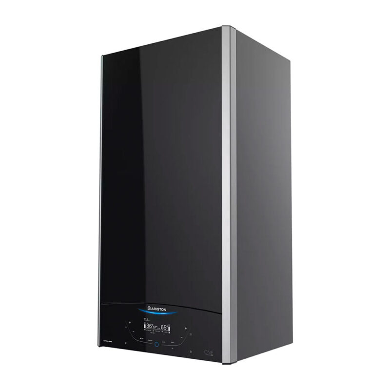 Caldera a gas Ariston Alteas One Net tiro forzado a gas naturalcolor negro