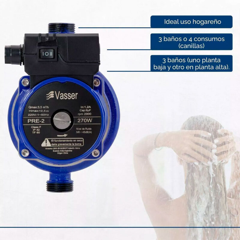 Bomba Presurizadora Vasser Pre2 270 Watts