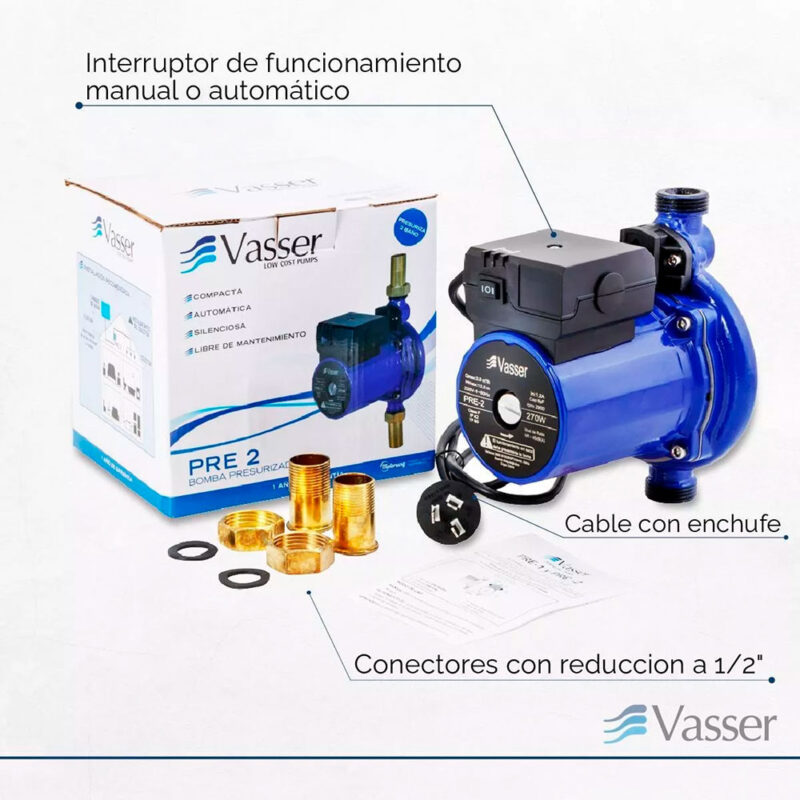 Bomba Presurizadora Vasser Pre2 270 Watts