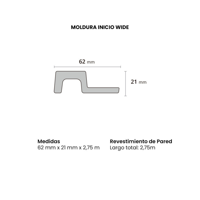 Revestimiento de Pared Moldura Inicio Wide Atrim Epsilon