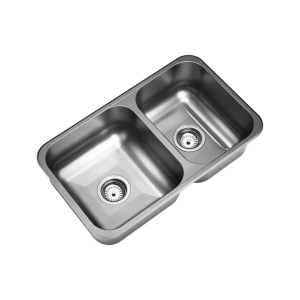 Pileta Bacha Cocina Doble Acero Inoxidable Johnson R 63/18