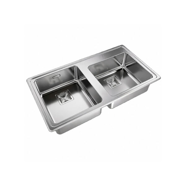 Pileta Bacha Johnson Doble Cocina Q085a S/agujero Dosificador